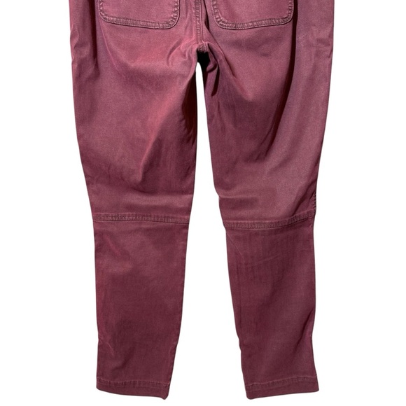 WHBM Mid-Rise Everyday Soft Denim Utility Slim Ankle Jeans Size 4 Burgundy - Picture 7 of 16